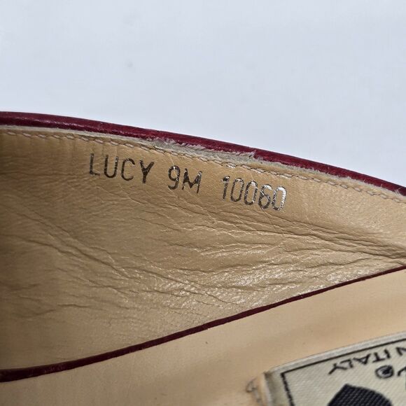 Brighton Lucy Red Gran Slides Southwestern Beads Strap Leather Italy Size 9M - Picture 7 of 8